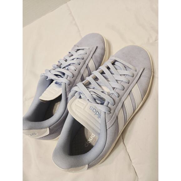Adidas WOMEN'S ADIDAS GRAND COURT ALPHA SNEAKERS Sz 8.5 Baby Blue Casual Cloud - Picture 3 of 11